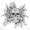 rip dad tattoo design idea