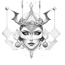 libra goddess tattoo design idea