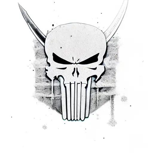 punisher guns goku tattoo design idea