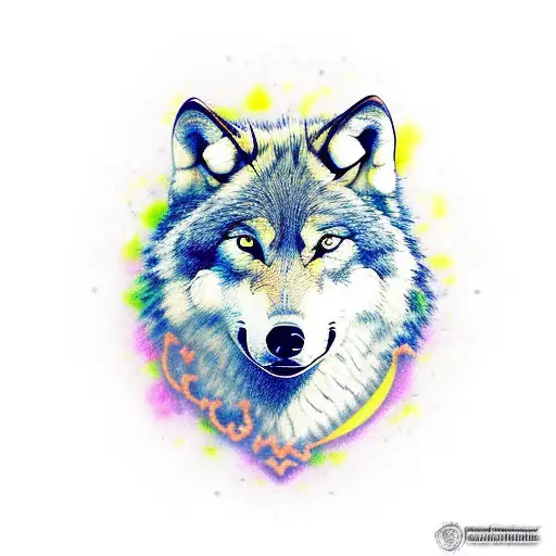 wolf with mangekyou sharingan eyes tattoo design idea