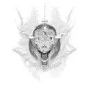 dad and children tattoo design idea