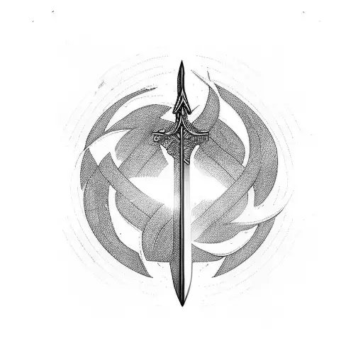 Sword, LOTR, Narsil, reborn tattoo design idea