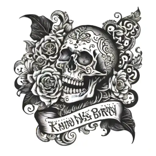 I know I was born and I know I'll die " wrote tattoo design idea