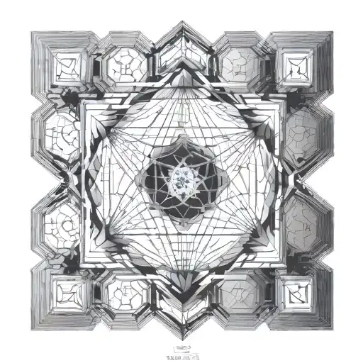 metatrons cube tattoo design idea