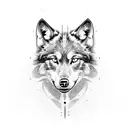 black wolf tattoo design idea