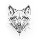 black wolf tattoo design idea