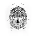 black wolf tattoo design idea