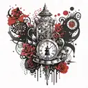 Alice in wonderland tattoo design idea