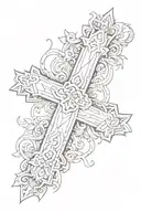 a Cross tattoo as 3 nails  tattoo design idea