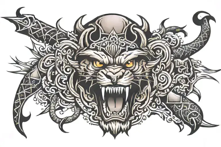 He who suffers wins tattoo design idea