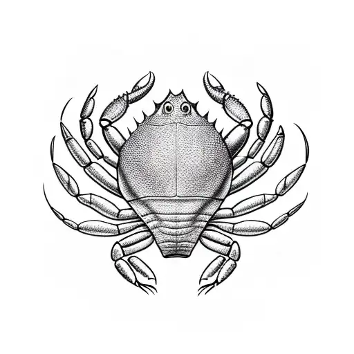 crab Witz Fish, shaddow tattoo design idea