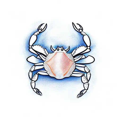 crab ,Fish, shaddow tattoo design idea