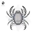 crab ,Fish, shaddow tattoo design idea