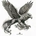 Griffin and astronomy tattoo design idea