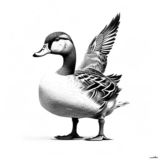 hunt duck tattoo design idea