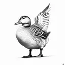 hunt duck tattoo design idea