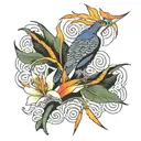 Bird of Paradise tattoo design idea