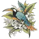 Bird of Paradise tattoo design idea