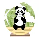 panda with bamboo tattoo design idea
