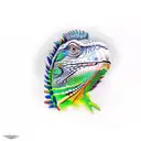 iguana, toucan tattoo design idea