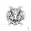 iguana, toucan tattoo design idea