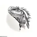 iguana, toucan tattoo design idea