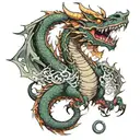 demon dragon tattoo design idea