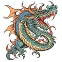 demon dragon tattoo design idea