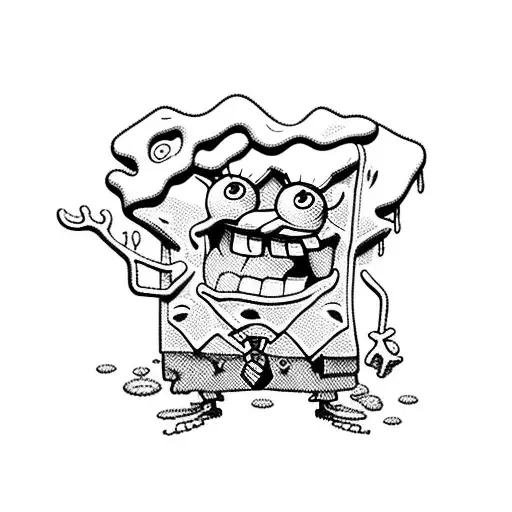 spongebob tattoo design idea
