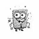 spongebob tattoo design idea
