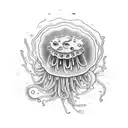 spongebob jellyfish tattoo design idea