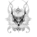 A pagan-inspired tattoo showcasing a majestic flying fox surrounded by intricate Celtic knotwork tattoo design idea