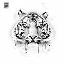 Tiger tattoo design idea