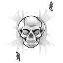 Skeleton with AK-47  tattoo design idea