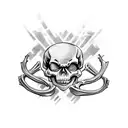 Skeleton with AK-47  tattoo design idea