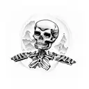 Skeleton with AK-47  tattoo design idea