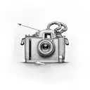 camera tattoo design idea