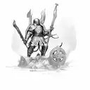 crusader tattoo design idea