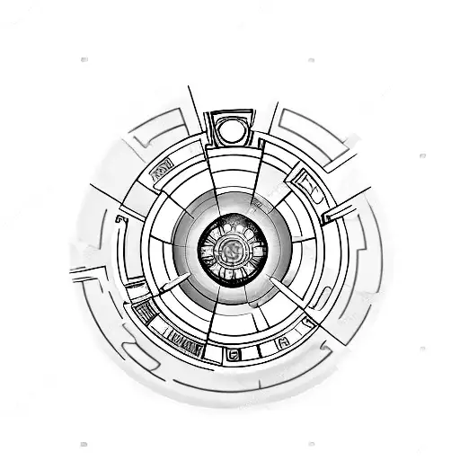 arc reactor tattoo design idea