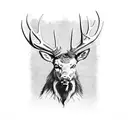 red dead redemption 2 deer  tattoo design idea