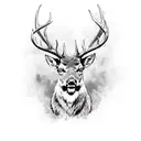 red dead redemption 2 deer  tattoo design idea