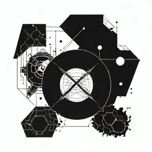 Incorporate elements from Destiny 2 Vow of Disciple and the Rhulk into a futuristic space-themed tattoo design tattoo design idea