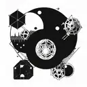 Incorporate elements from Destiny 2 Vow of Disciple and the Rhulk into a futuristic space-themed tattoo design tattoo design idea
