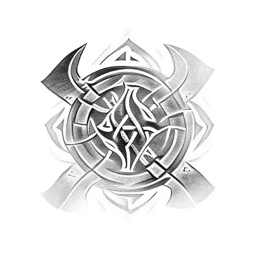 Viking protection rune  tattoo design idea