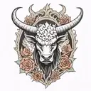black clover black bull anime inspired tattoo tattoo design idea