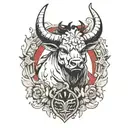 black clover black bull anime inspired tattoo tattoo design idea