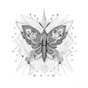 mariposa na coxa  tattoo design idea