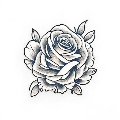 handshake with flowers tattoo design idea