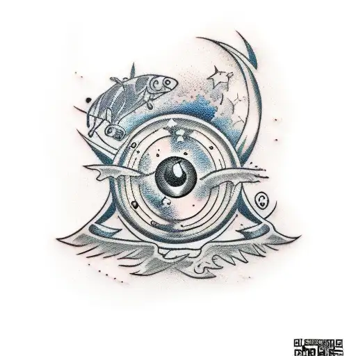 black hole tattoo design idea