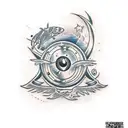 black hole tattoo design idea